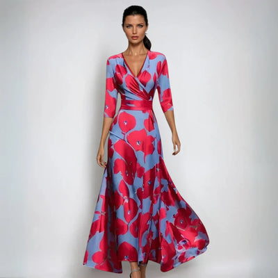 Isa | Robe portefeuille fleurie stylée pour une élégance sans effort