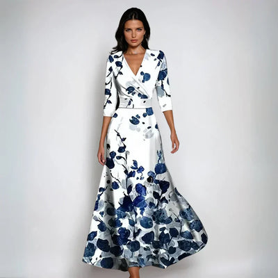 Isa | Robe portefeuille fleurie stylée pour une élégance sans effort