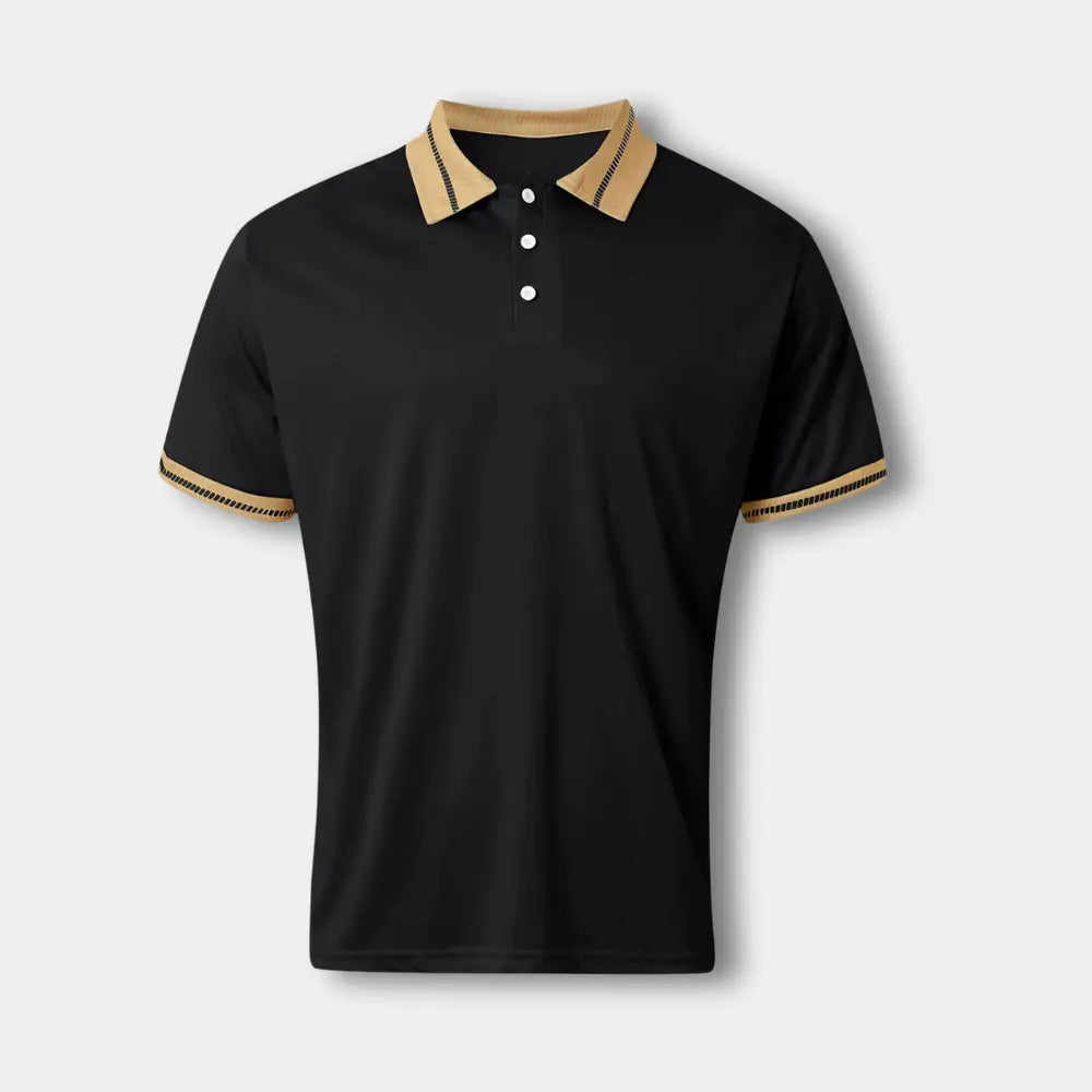 Polo homme coupe droite – Col contrasté et maille piquée