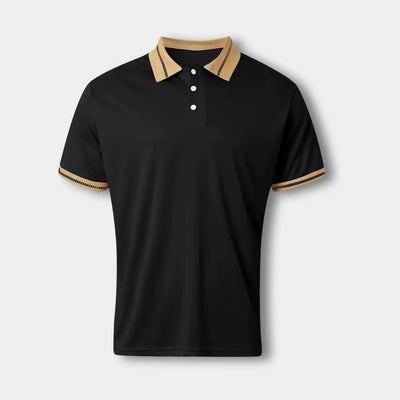 Polo homme coupe droite – Col contrasté et maille piquée