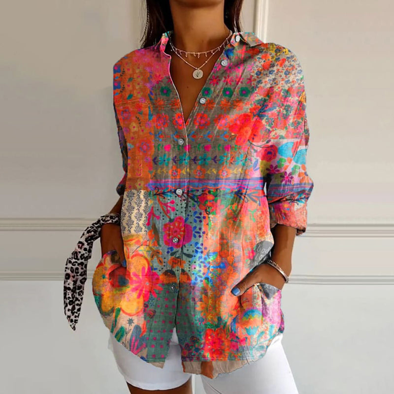 Anna | Blouse élégante à imprimé floral pour femmes