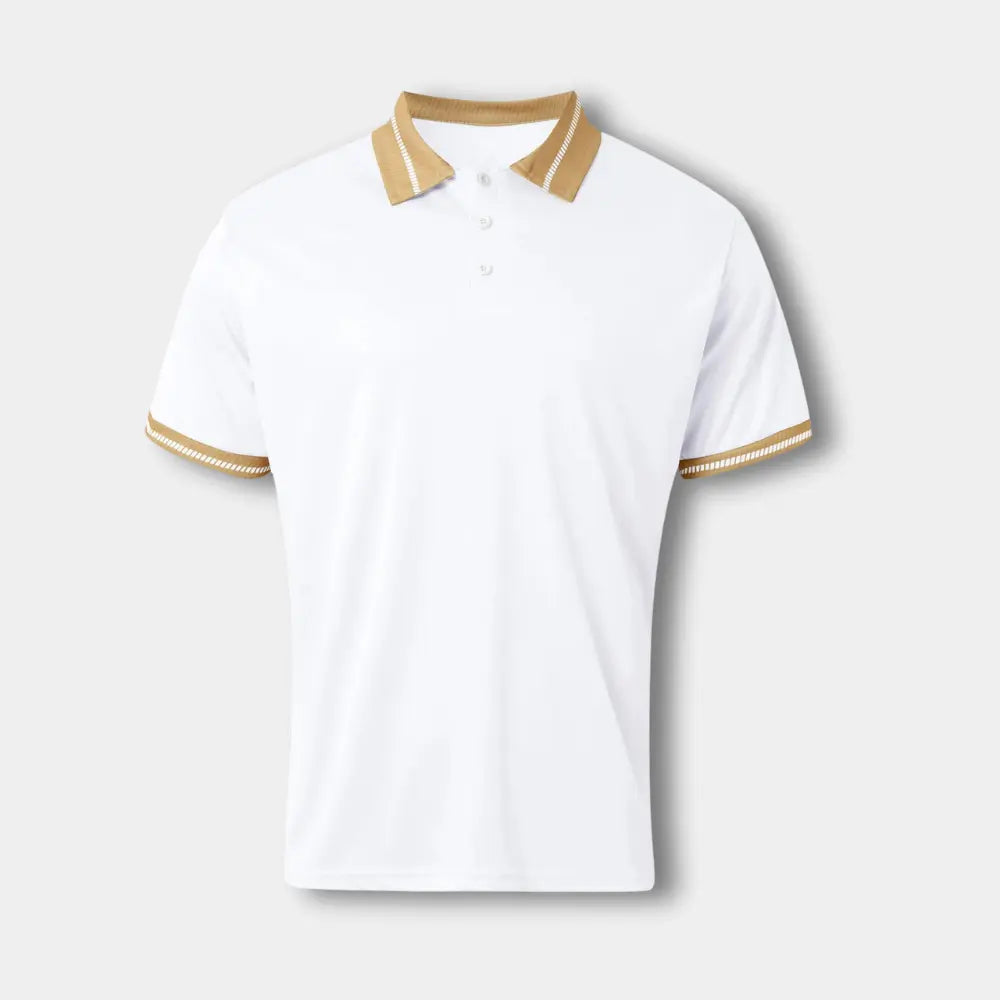 Polo homme coupe droite – Col contrasté et maille piquée