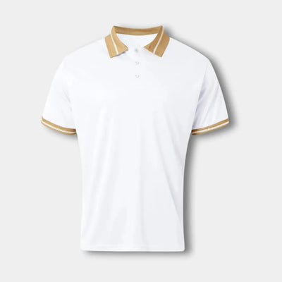 Polo homme coupe droite – Col contrasté et maille piquée
