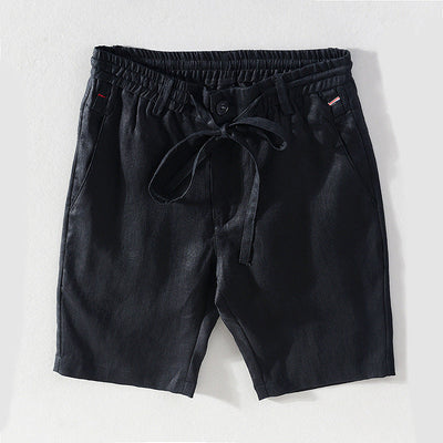 Stan – Shorts en Lin Confortables Mi-Taille en Couleur Unie