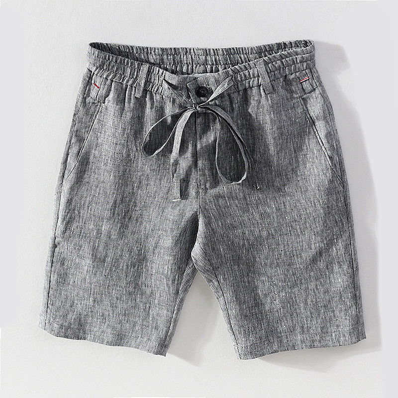 Stan – Shorts en Lin Confortables Mi-Taille en Couleur Unie