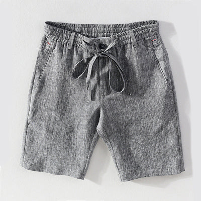 Stan – Shorts en Lin Confortables Mi-Taille en Couleur Unie