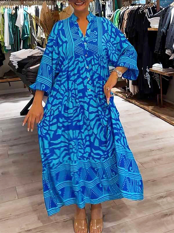Mira | Robe Imprimée à Col V