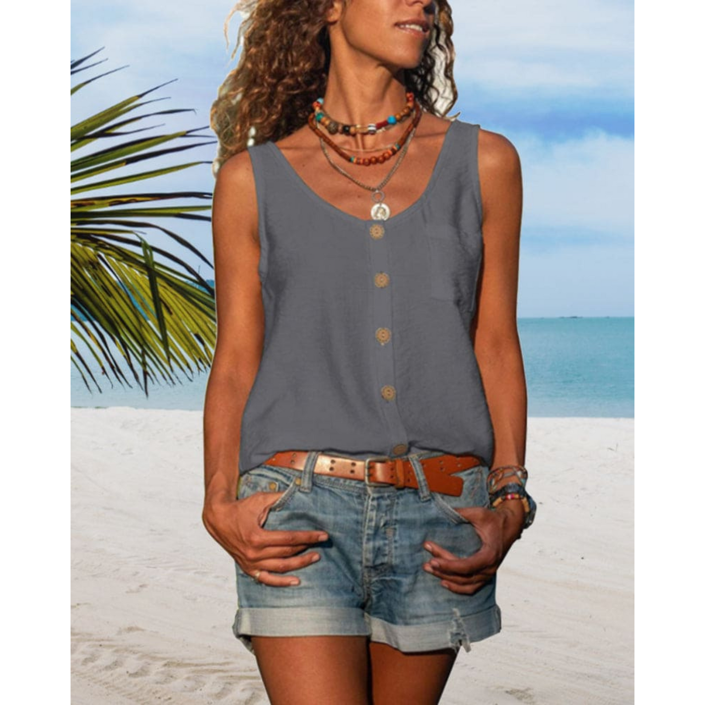 Armance | Femme Top | Coupe Fluide et Col V