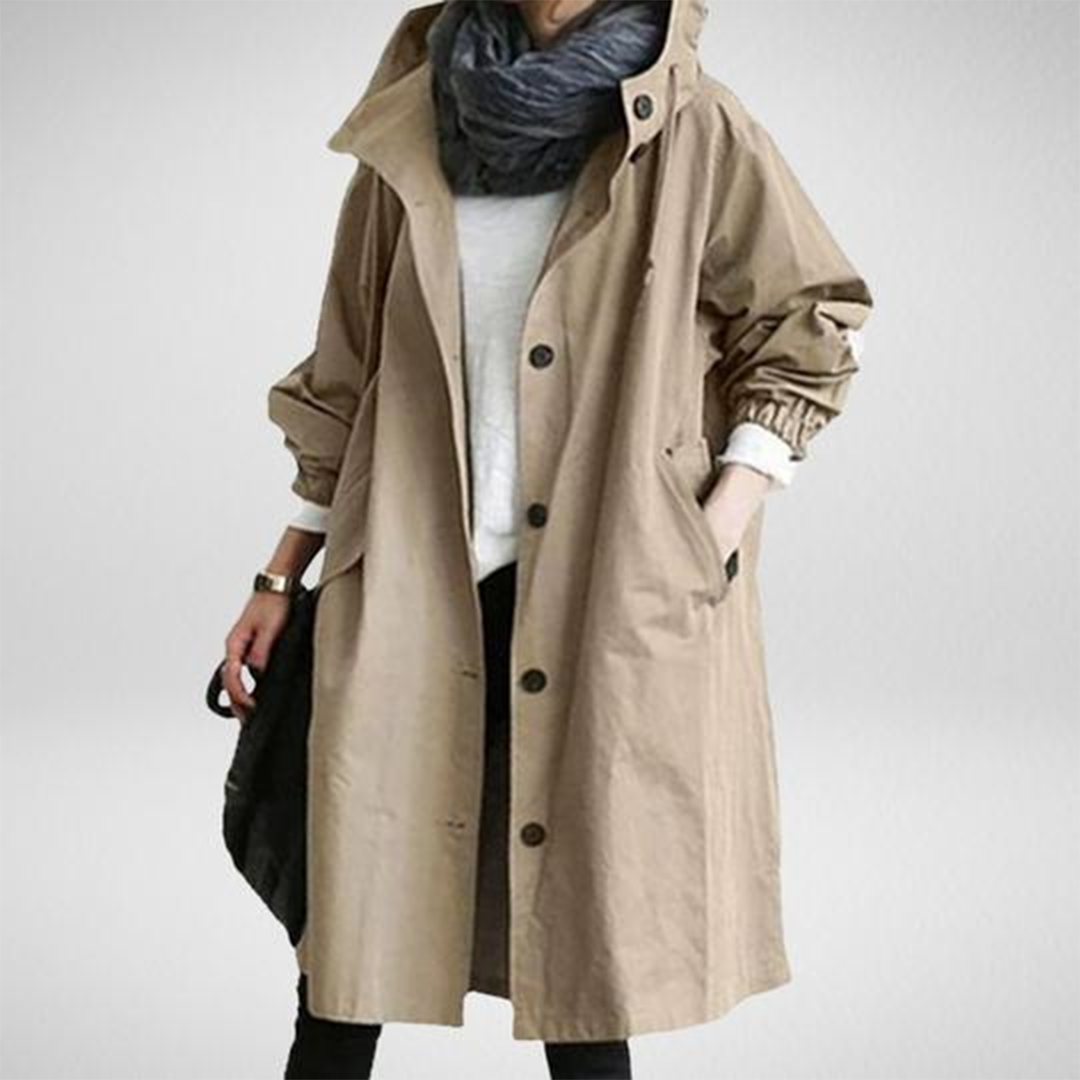 ADALEE - Long manteau imperméable pour femmes, parfait pour le printemps et l'été