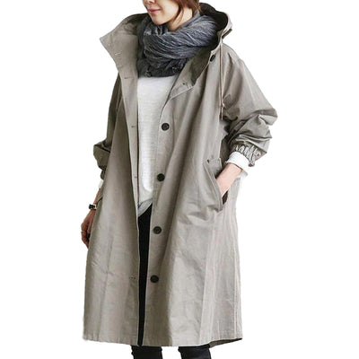 ADALEE - Long manteau imperméable pour femmes, parfait pour le printemps et l'été