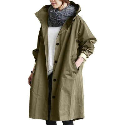 ADALEE - Long manteau imperméable pour femmes, parfait pour le printemps et l'été