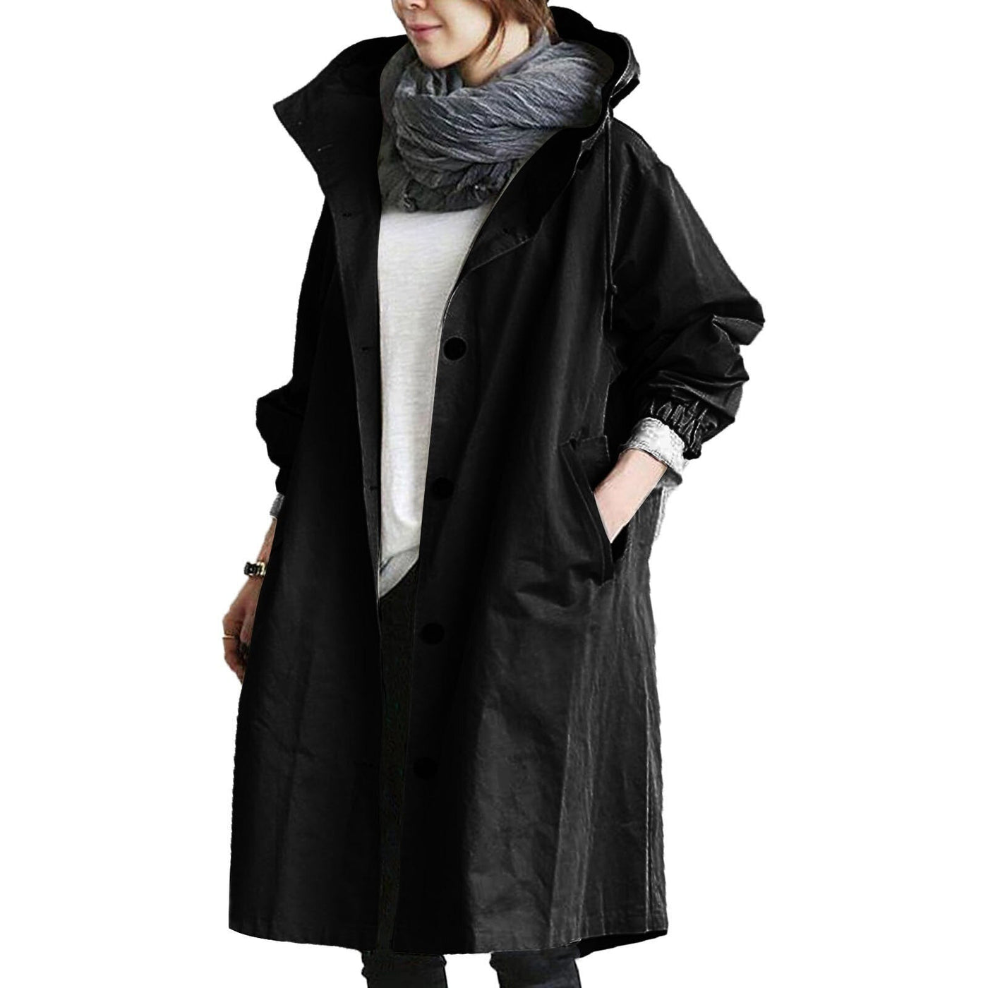 ADALEE - Long manteau imperméable pour femmes, parfait pour le printemps et l'été