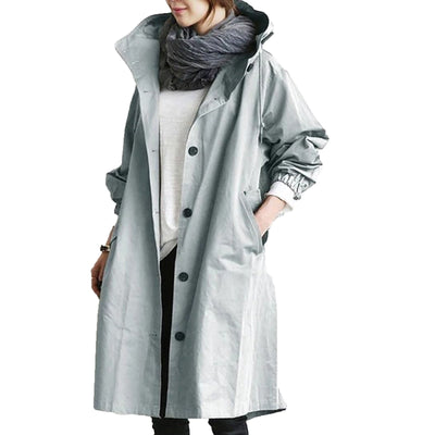 ADALEE - Long manteau imperméable pour femmes, parfait pour le printemps et l'été