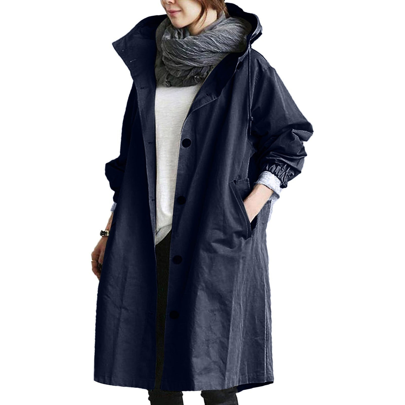 ADALEE - Long manteau imperméable pour femmes, parfait pour le printemps et l'été