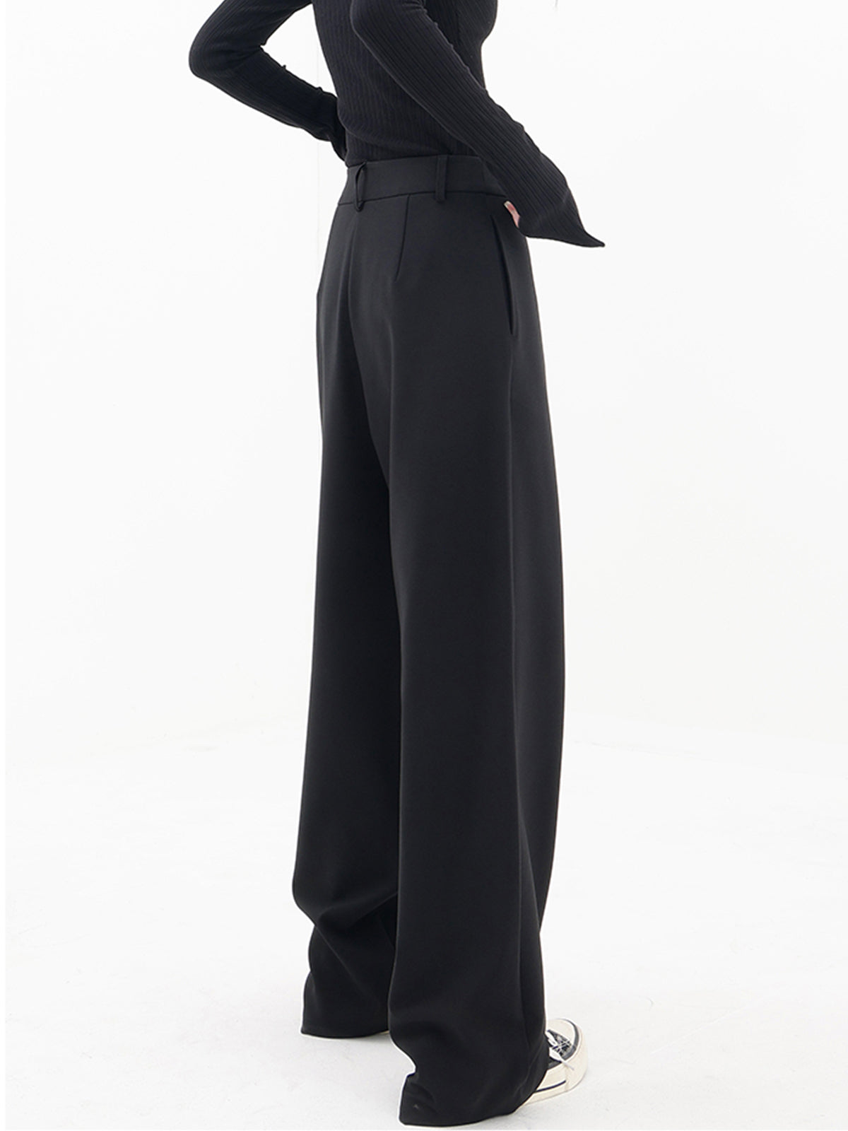 Pantalon large asymétrique - pantalon élégant pour femmes sur mesure