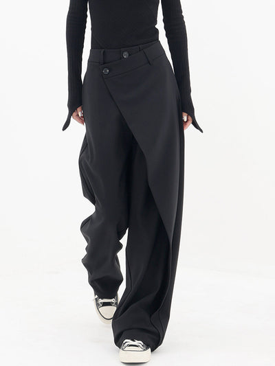 Pantalon large asymétrique - pantalon élégant pour femmes sur mesure