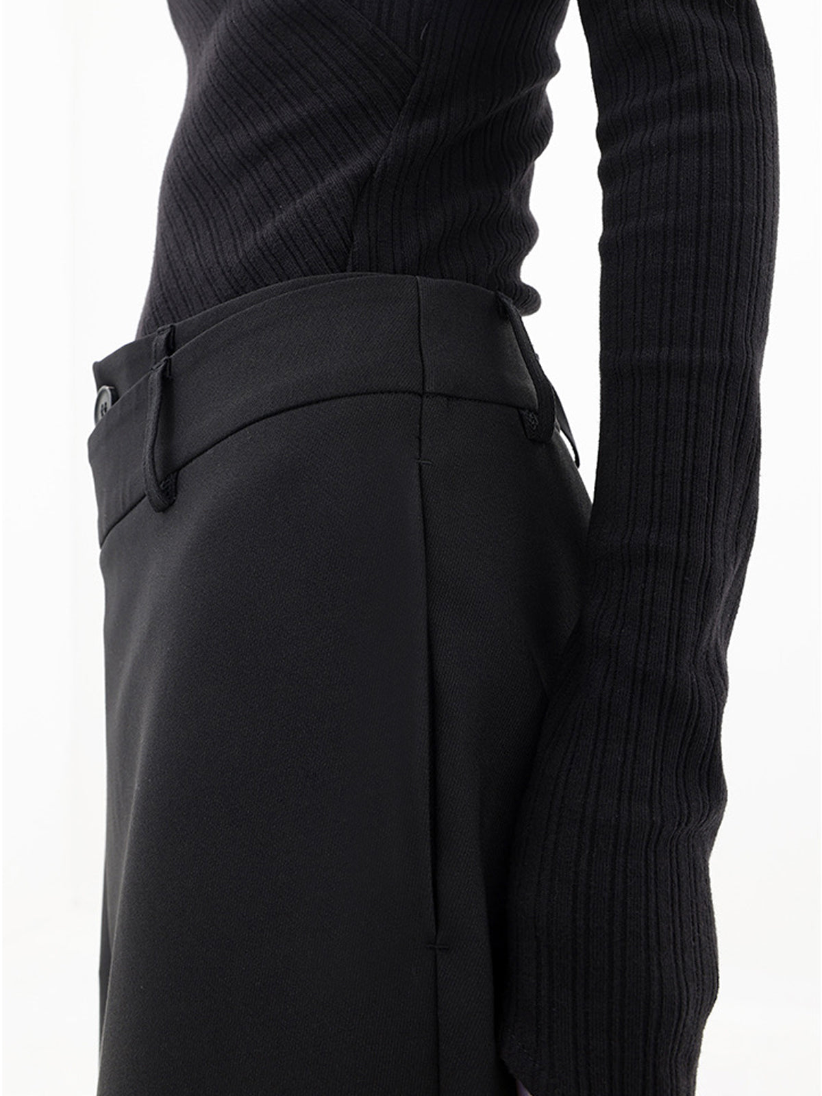 Pantalon large asymétrique - pantalon élégant pour femmes sur mesure