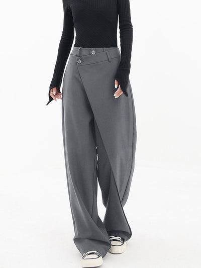 Pantalon large asymétrique - pantalon élégant pour femmes sur mesure
