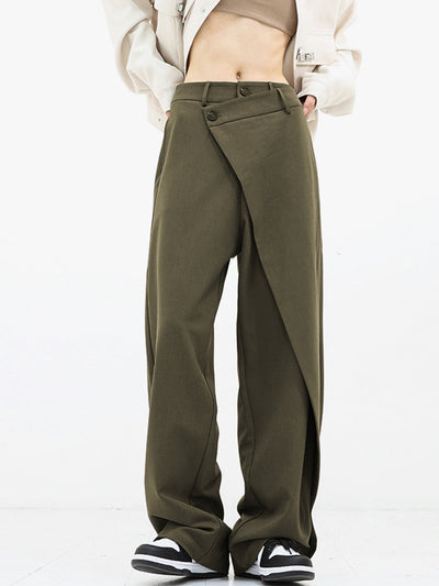 Pantalon large asymétrique - pantalon élégant pour femmes sur mesure