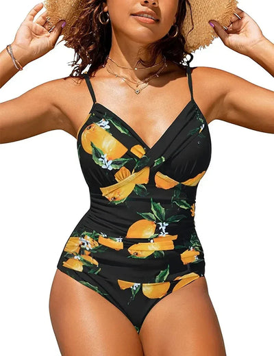 Maillot de Bain Push-Up avec Décolleté en V pour Femmes