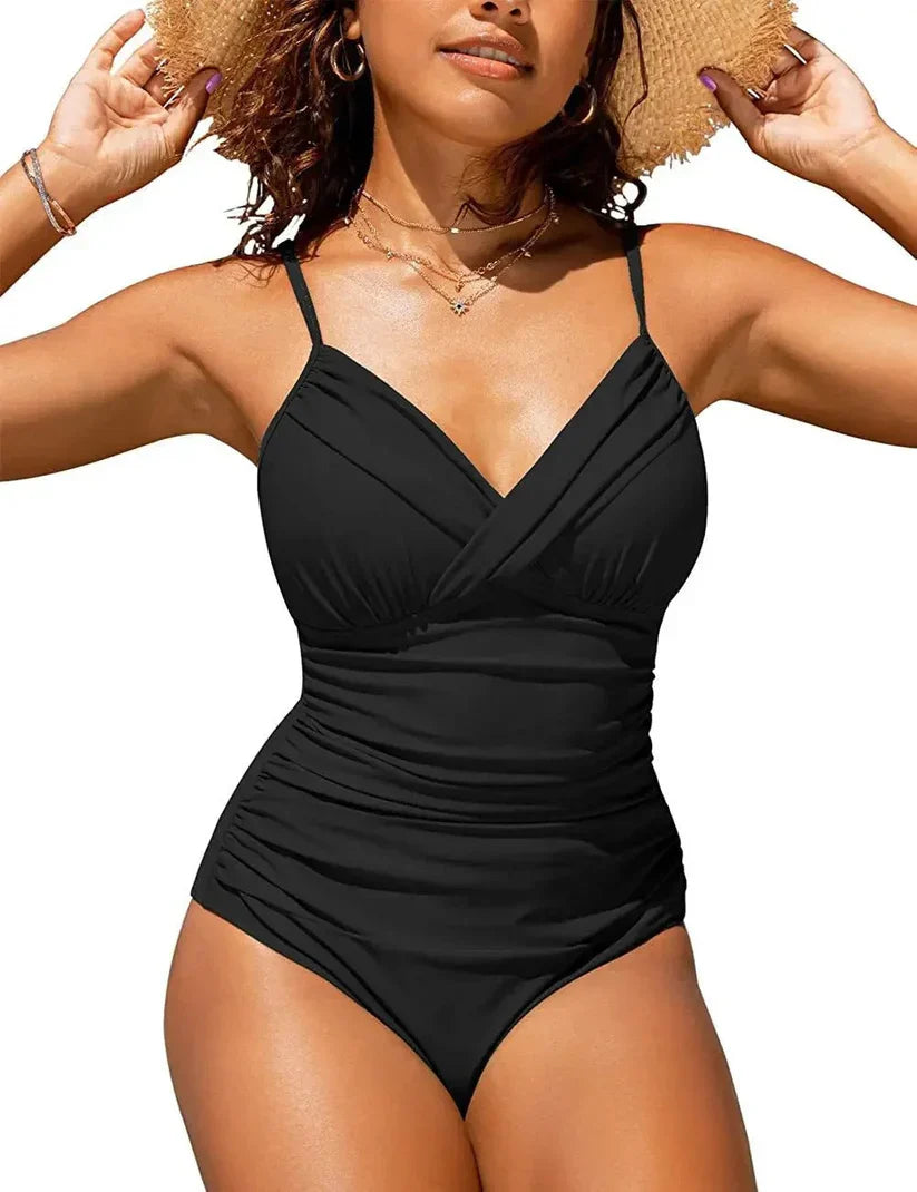 Maillot de Bain Push-Up avec Décolleté en V pour Femmes