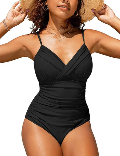 Maillot de Bain Push-Up avec Décolleté en V pour Femmes