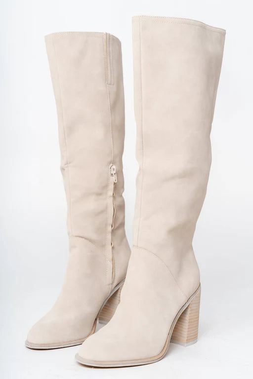 Elisabetta - Bottes Hautes Beiges pour Femmes