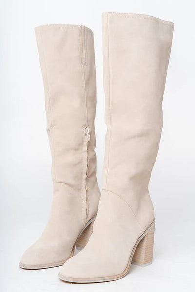 Elisabetta - Bottes Hautes Beiges pour Femmes