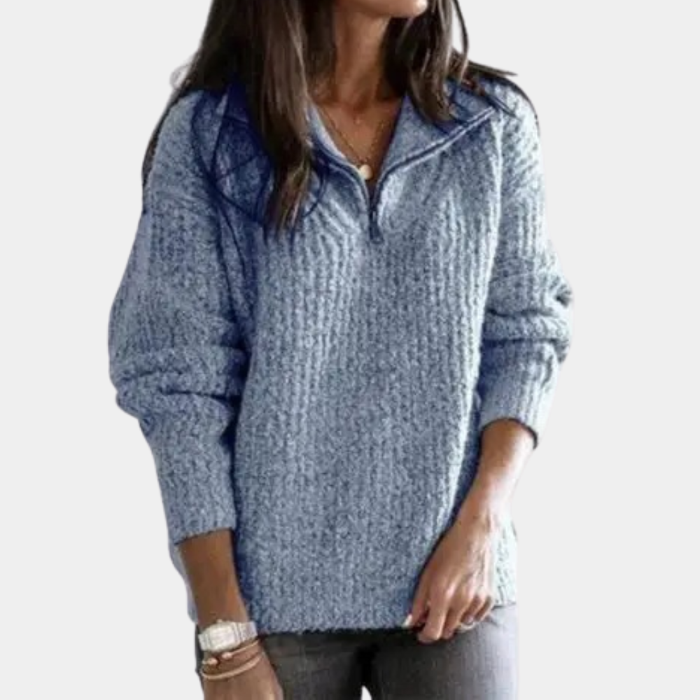 Camille – Pull femme à demi-zip