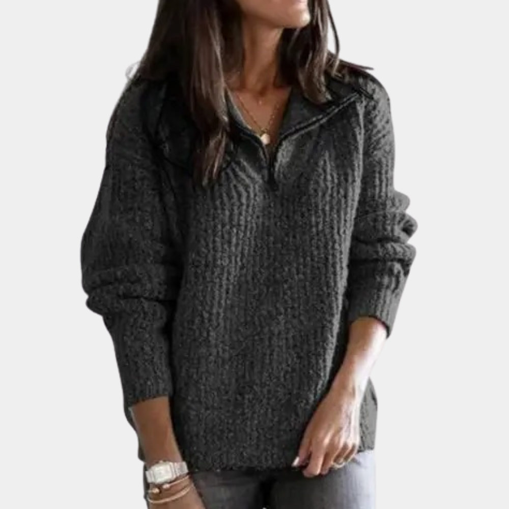 Camille – Pull femme à demi-zip