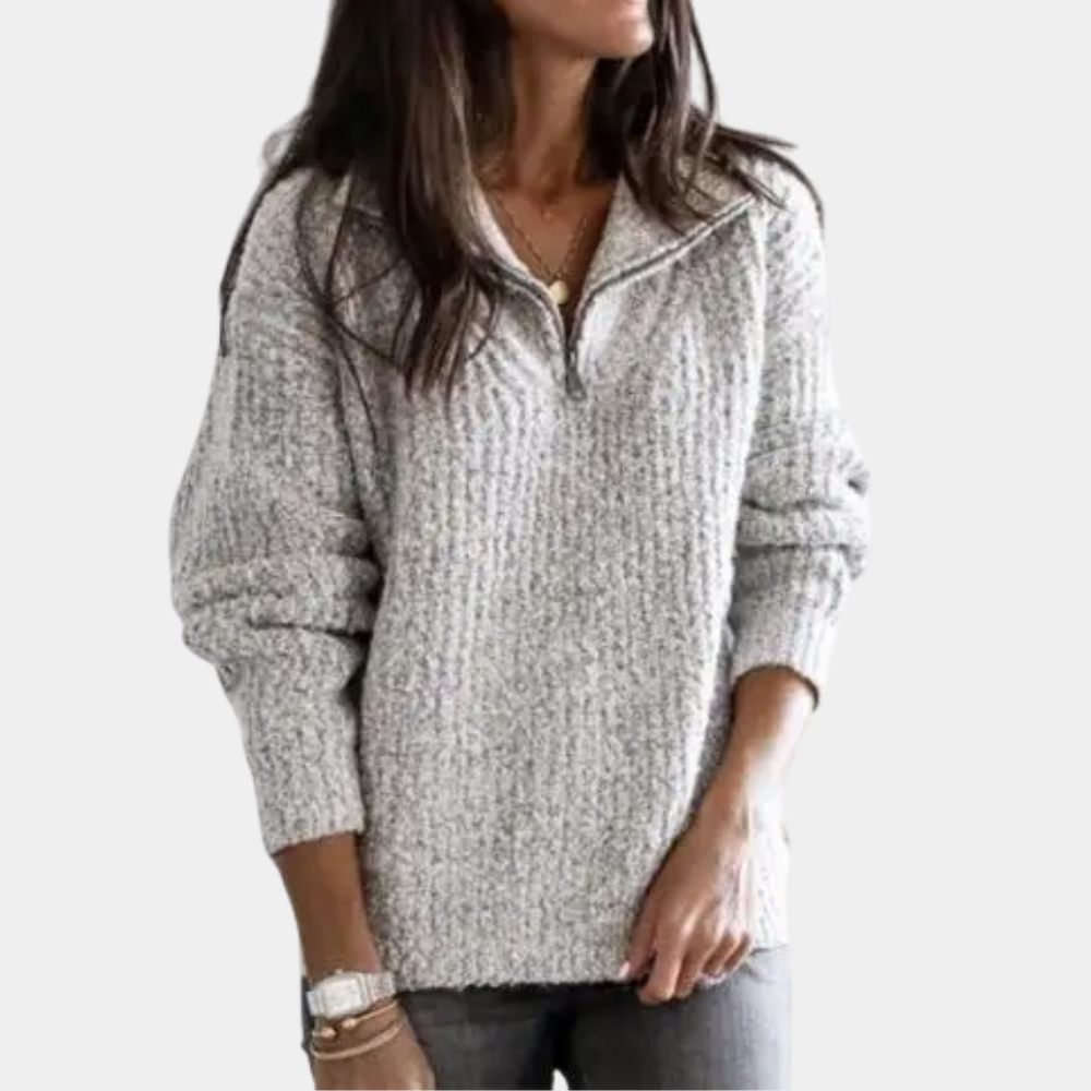 Camille – Pull femme à demi-zip