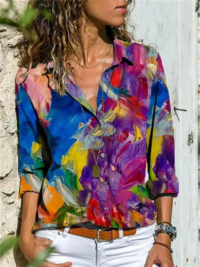Nynke | Blouse en Coton de Haute Qualité, Élégante et Décontractée