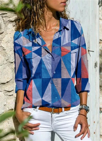 Nynke | Blouse en Coton de Haute Qualité, Élégante et Décontractée