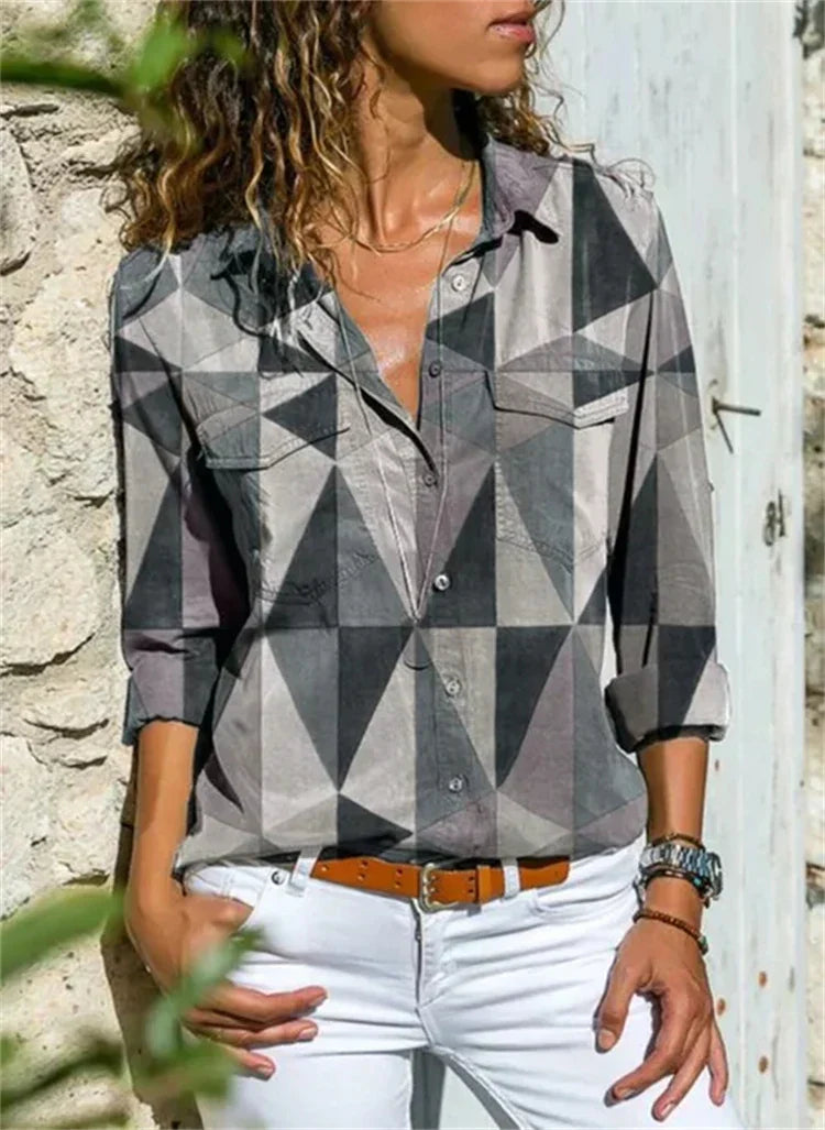 Nynke | Blouse en Coton de Haute Qualité, Élégante et Décontractée