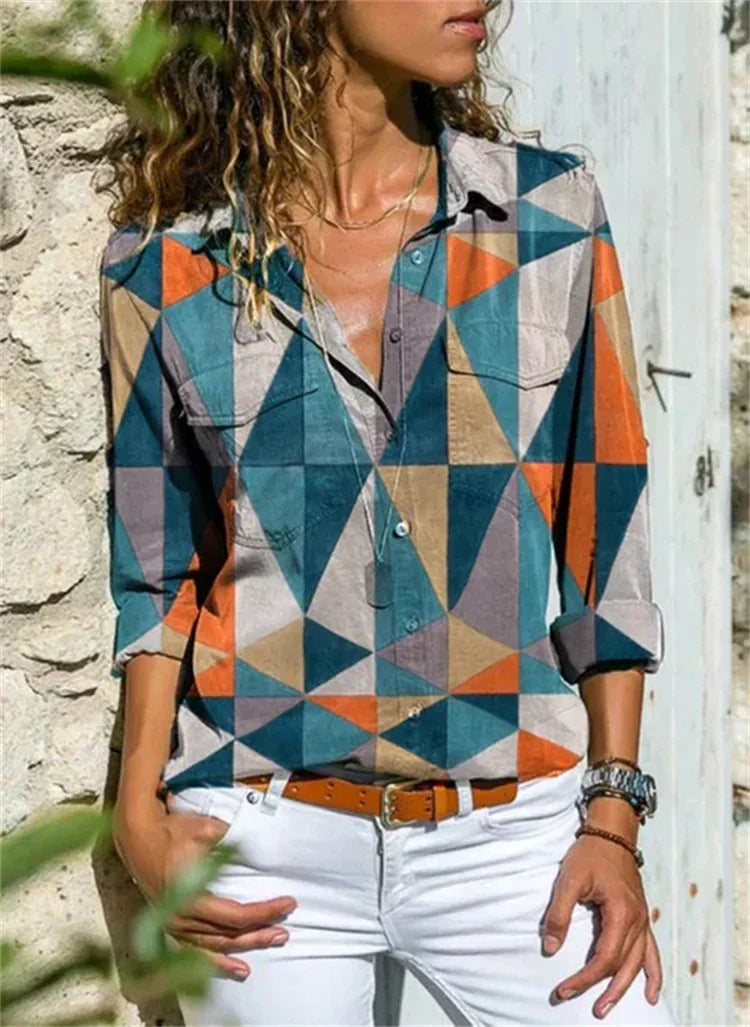 Nynke | Blouse en Coton de Haute Qualité, Élégante et Décontractée