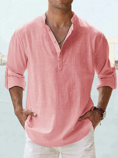 Chemise légère et polyvalente pour homme – Manches longues – Style casual chic