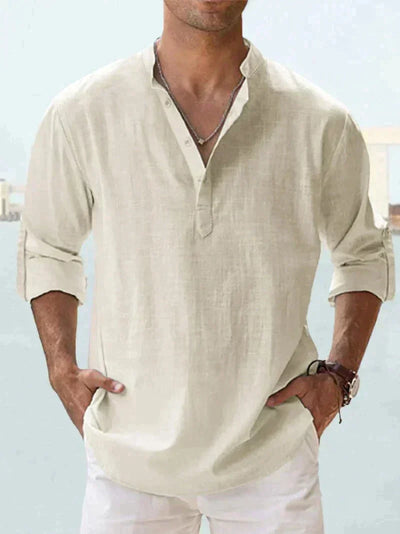 Chemise légère et polyvalente pour homme – Manches longues – Style casual chic