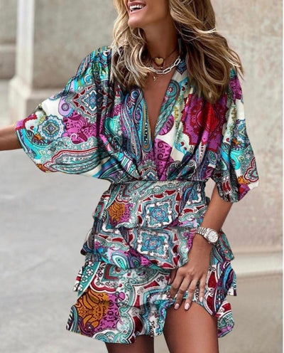 YOLANTE | Robe d'été multicolore tendance