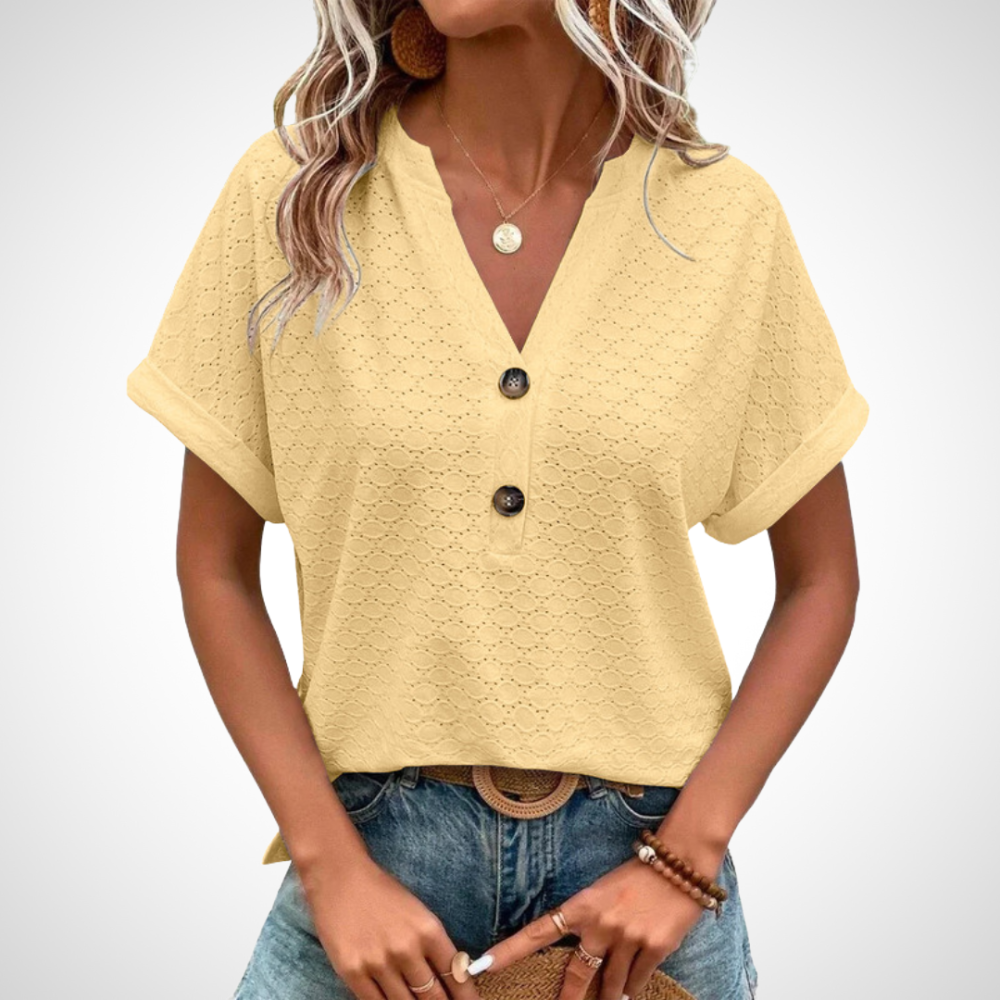 Jennifer Lässig Blouse avec décolleté en V