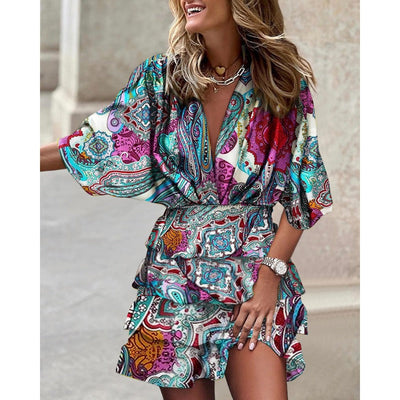 YOLANTE | Robe d'été multicolore tendance
