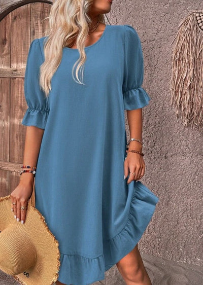 Robe d’été femme – Coupe fluide – Volants légers et tissu respirant
