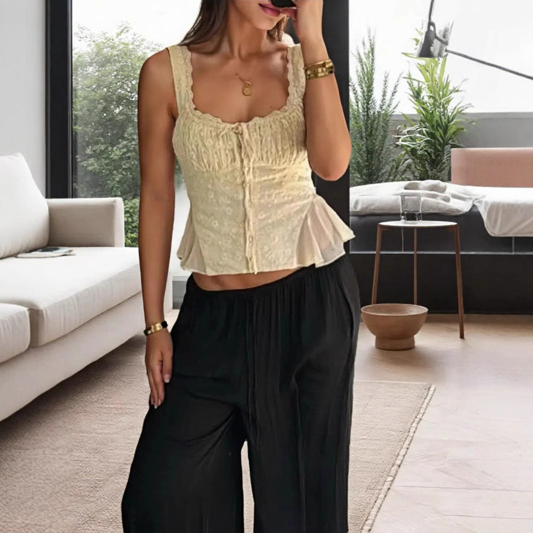 Ensemble Femme avec Top en Dentelle et Jupe Sirène – Coupe Ajustée – Épaules Dénudées – Élégant