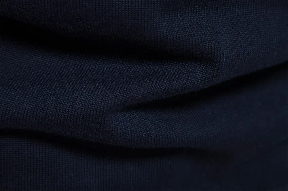 Pull homme à col zippé quart, maille coton mélangé