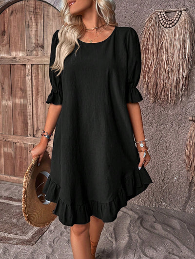 Robe d’été femme – Coupe fluide – Volants légers et tissu respirant