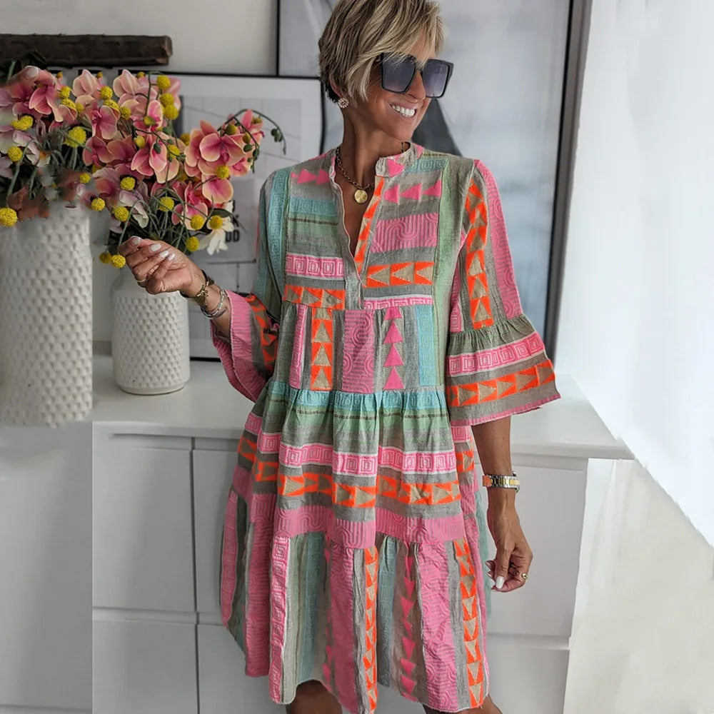 Kiki | Robe Midi Élégante de Printemps ( Presque épuisée )