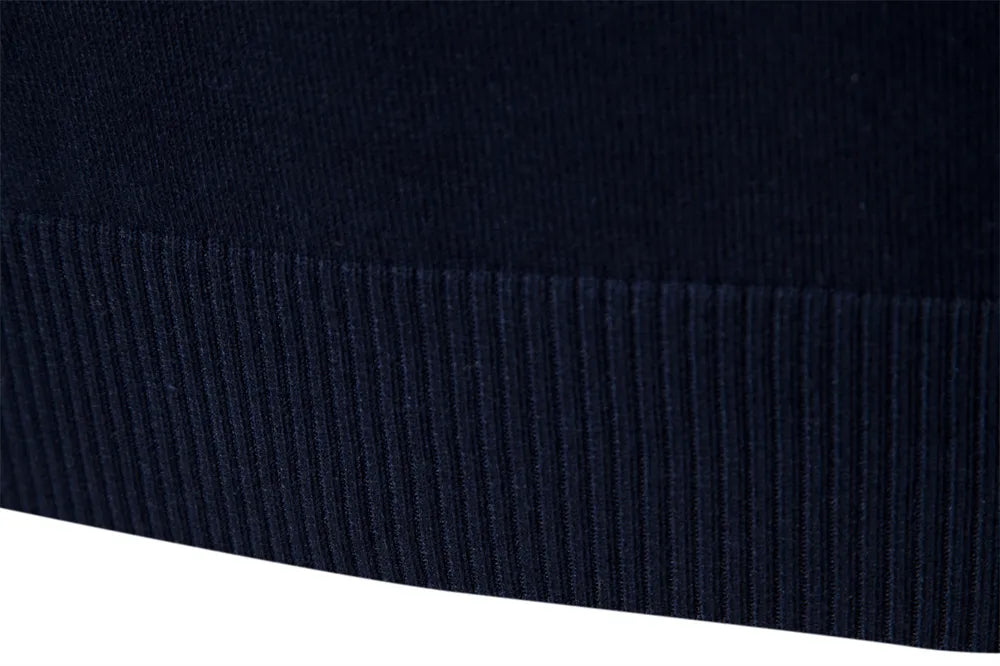 Pull homme à col zippé quart, maille coton mélangé
