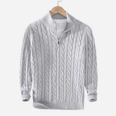 Pull demi-zip homme en coton