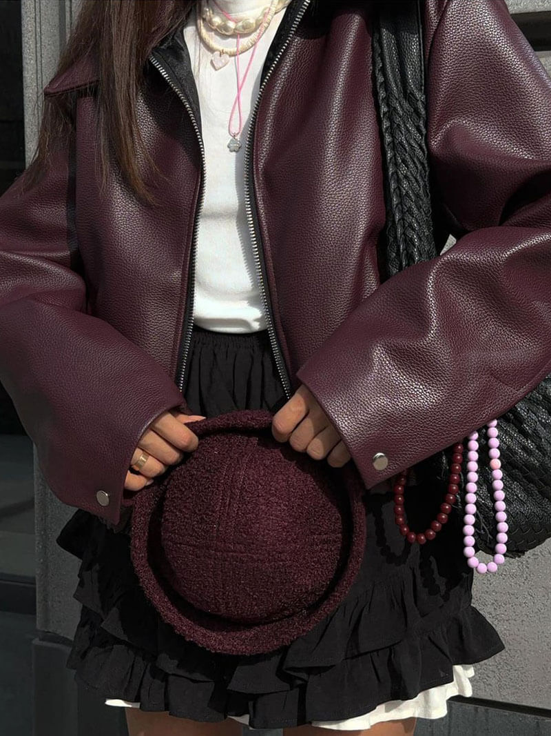 Veste en Cuir Perdue pour Femmes