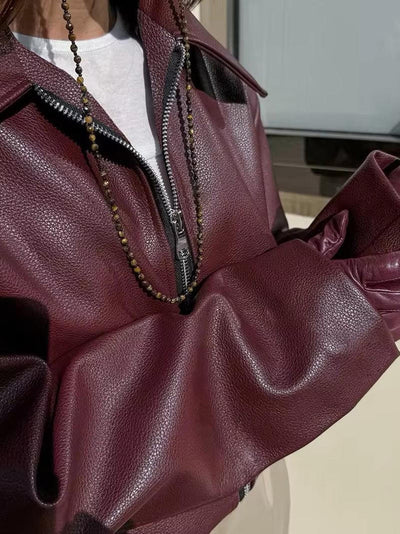 Veste en Cuir Perdue pour Femmes