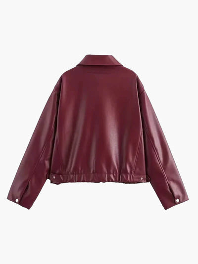 Veste en Cuir Perdue pour Femmes